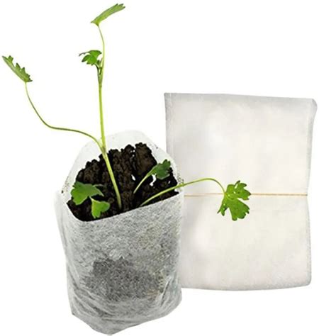 New Garden Plant Grow Bags 100pcs Nursery Pots Seed Raising Bags High