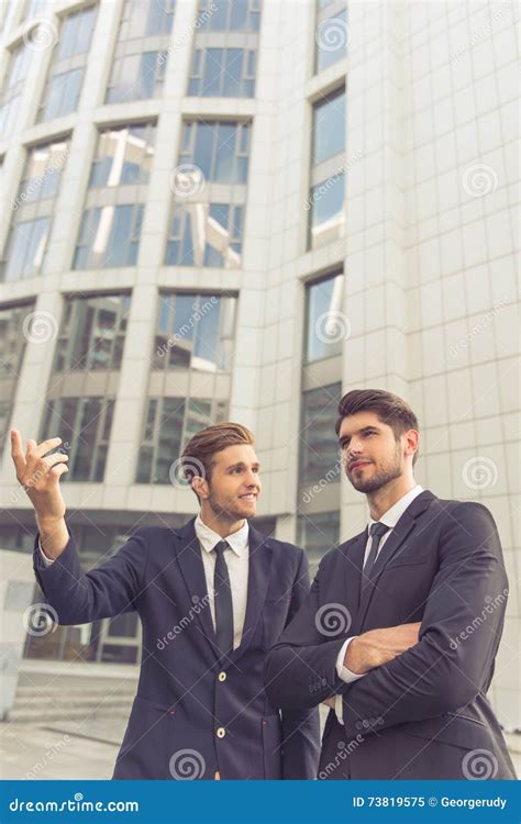 Handsome Young Businessmen Stock Image Image Of Colleague 73819575