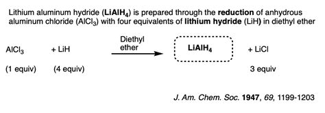 Lithium Aluminum Hydride Lialh4 For Reduction Of Carboxylic Acid