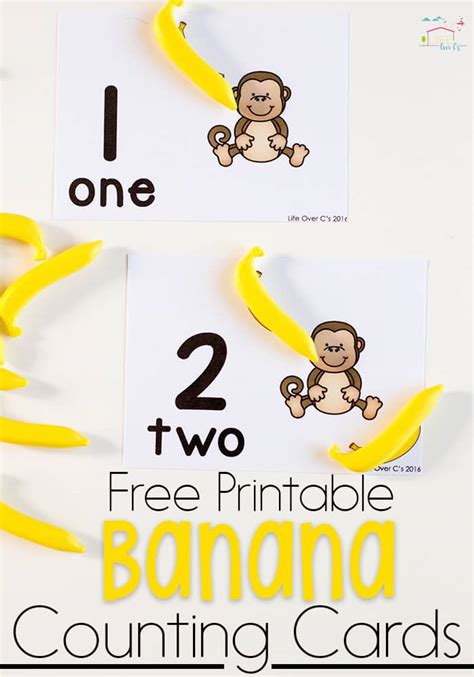 Monkey And Banana Counting Cards For Numbers 1 10 Life Over Cs