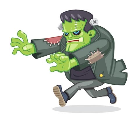 Illustrazione Del Mostro Di Frankenstein Di Stile Del Fumetto Vettore