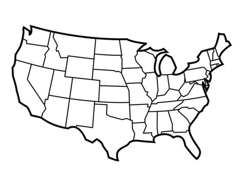 Blank United States Map With States For Students And Teachers Pdf
