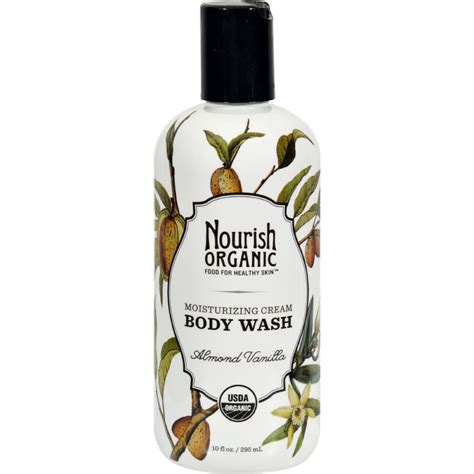 Nourish Organic Body Wash Almond Vanilla 10 Fl Oz