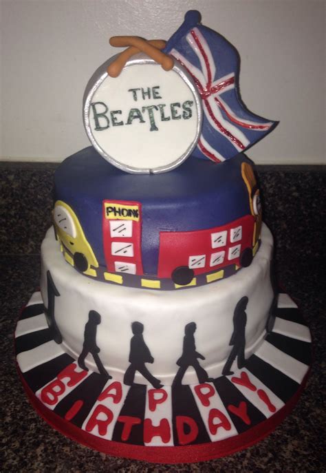 080214 The Beatles Birthday Cake Beatles Birthday Cake Cake