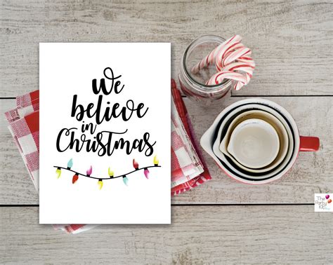 We Believe In Christmas Free Printable Thepartykitshop