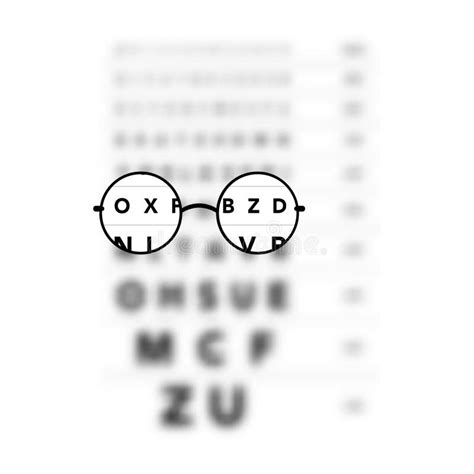 E Chart Eye Test Chart Tumbling Medical Illustration Vector Sketch
