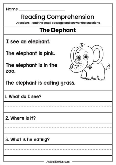 Reading Comprehension Preschool Worksheets Worksheets Printable Free