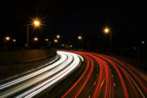 Wallpaper Id 242532 Time Lapse Of Busy Highway Traffic At Night