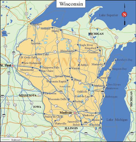 Printable Wisconsin State Park Map