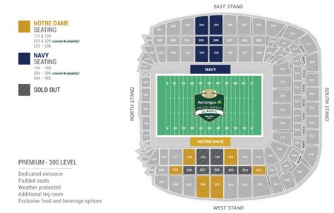 Aviva Stadium Seating Map 111218 Official Navy Ireland Ticket Packages