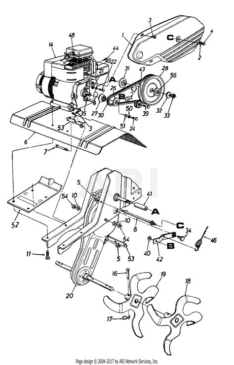 Mtd 21a 340 000 1999 Parts Diagram For Drive And Tines