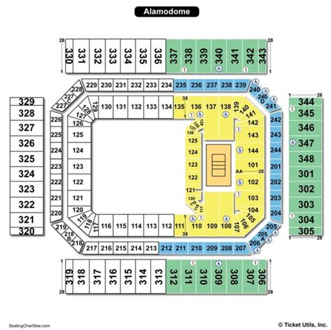 Alamodome Seating Chart With Rows And Seats