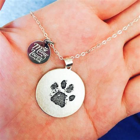 Pet Paw Print Personalized Necklace Keychain Bracelet In Sterling Si