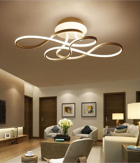 Whether it's pretty or practical (or both!), lighting is crucial when it living room lighting ideas. LED art shape ceiling lamp living room bedroom study lamp ...