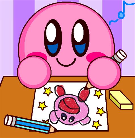 Kirby Drawing By Cuddlesnam On Deviantart