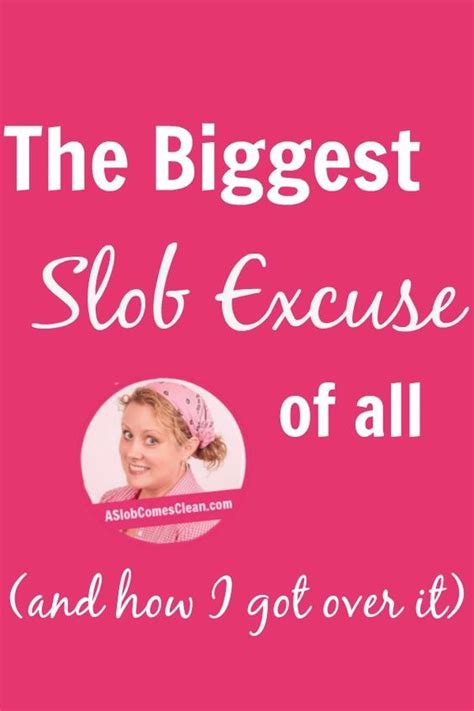 The Biggest Slob Excuse Of All And How I Got Over It A Slob Comes