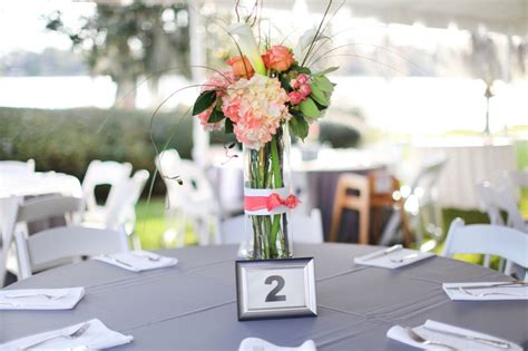 Modern Elegant Coral And Gray Wedding Every Last Detail