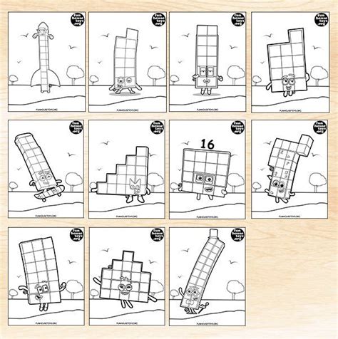 841 Cute Printable Numberblocks Coloring Pages With Disney Character