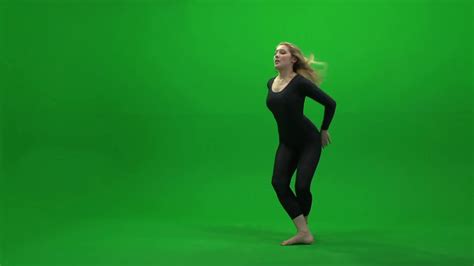 Woman Dancing Against Green Screen Stock Footage Sbv Storyblocks