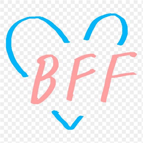 Bff Doodle Typography Design Element Free Image By