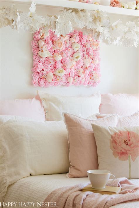 Diy Flower Wall Hanging For The Bedroom Happy Happy Nester