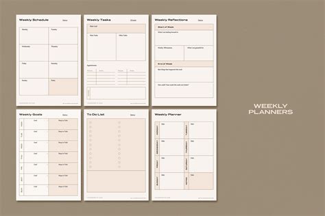 Aesthetic Planner Bundle More Daily Schedule Canva Daily Etsy
