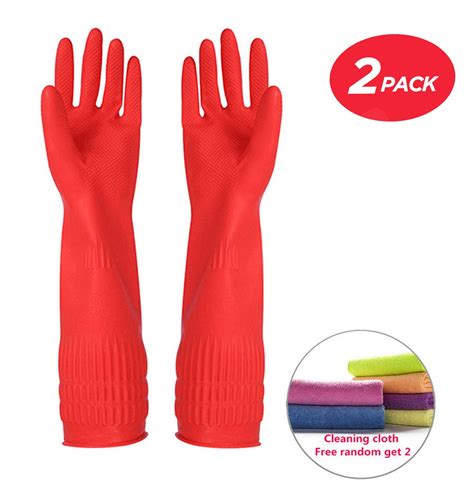 Best Kitchen Rubber Cleaning Gloves Dishwashing Extra Large Home
