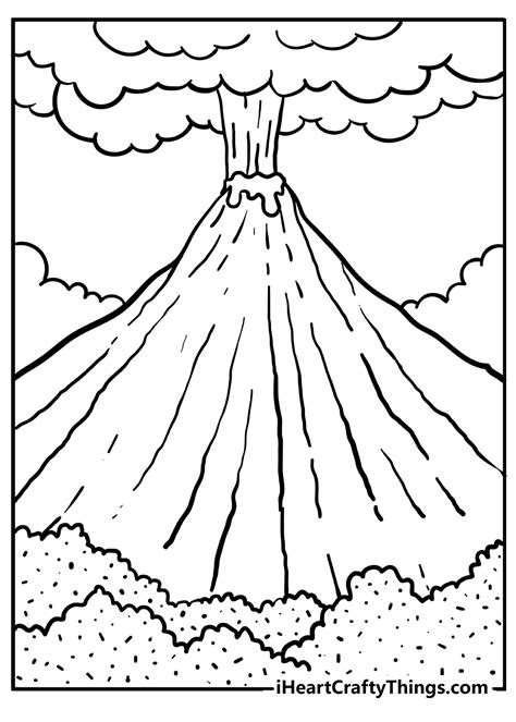 Volcano Coloring Pages To Print Home Design Ideas