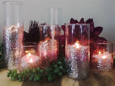 Diy Glitter Candle Holders Set A Crafty Composition