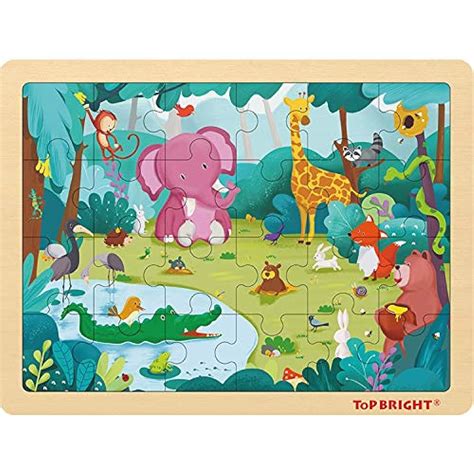 24 Piece Toddler Puzzles 3 Year Old Wooden Jigsaw For Kids Ages 4 8