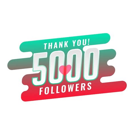 Free Vector Thank You 5000 Social Media Follower Template Design