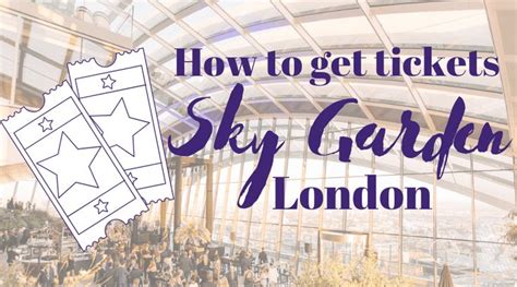 How To Get Sky Garden Tickets Sky Garden London Tours London Tourist