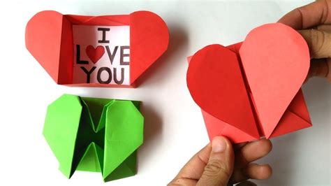Origami Caja De Coraz N Y Sobre Origami Heart Box Envelope Origami Sobres Cajas De