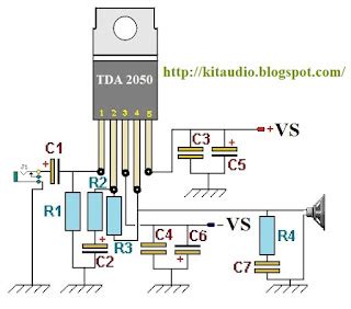 Wiring Schematic Diagram W Hi Fi Audio Power Amplifier Tda