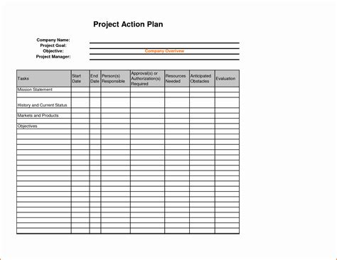 √ 30 Sales Action Plan Template Excel Effect Template