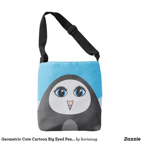 Geometric Cute Cartoon Big Eyed Penguin Kids Crossbody Bag