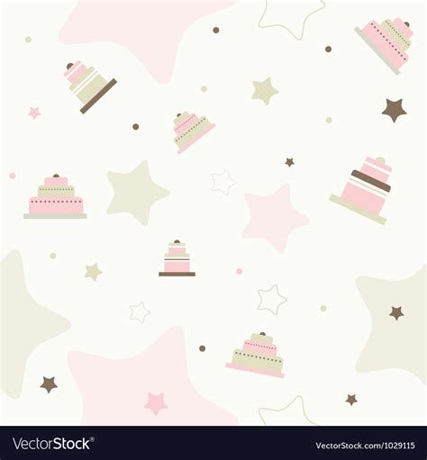 Birthday Cake Pattern Background Royalty Free Vector Image