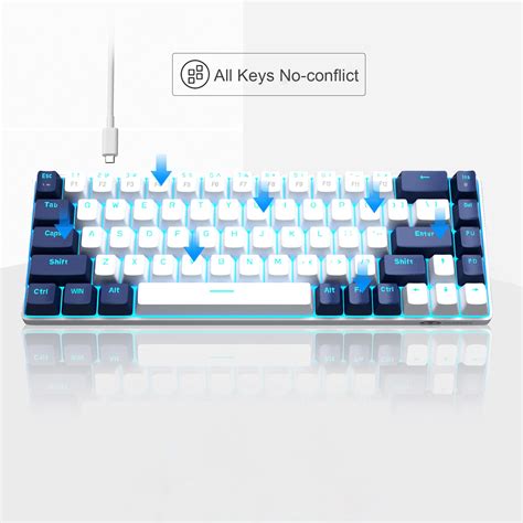 Buy Portable 60 Mechanical Gaming Keyboard Magegee Mk Box Led Backlit