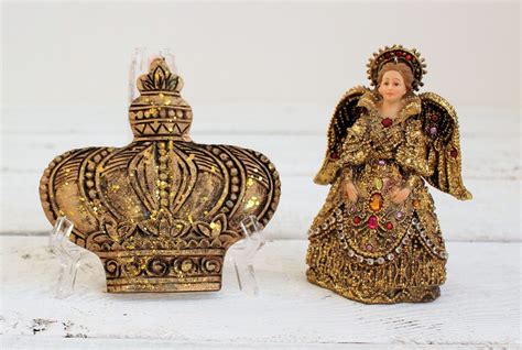 Vintage Angels Ceramic Angel And Santa Burgundy Angel And Santa Christmas Decoration Handmade