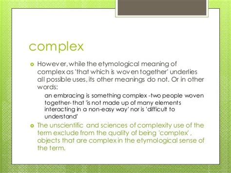 Of The Complex The Simple And The Non Complex