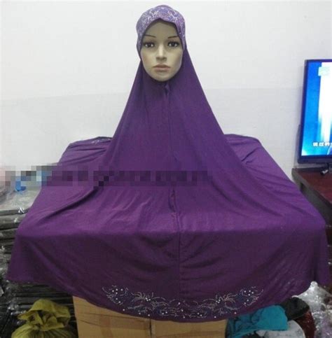 Islamic Long Hijab Big Size Khimar Dimonds Overhead Abaya Jilbab Al