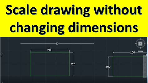 Scale Drawing Without Changing Dimension Autocad Youtube