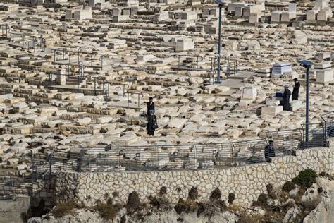 Ancient Jewish Cemetery In Jerusalem On The Mount Of Olives Editorial