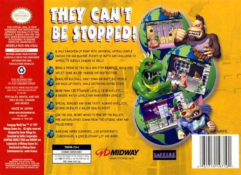 Rampage World Tour Images Launchbox Games Database