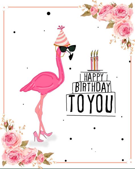 Happy Birthday To You Flamingo Funny Happy Birthday Images Happy