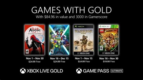 Xbox Live Gold Svelati I Giochi Gratuiti Per Il Mese Di Novembre