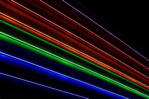 Wallpaper Stripes Rainbow Neon Dark Hd Widescreen High