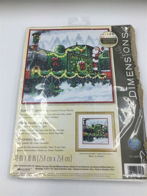 dimensions needlecrafts santa express counted cross stitch kit ship for sale online ebay