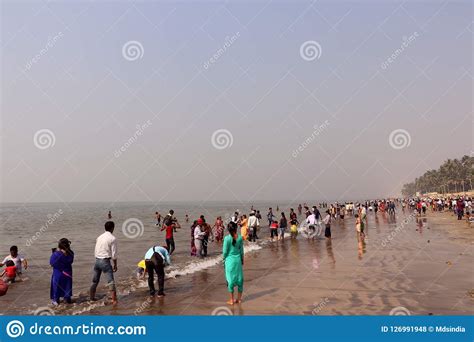 Juhu Beach In Mumbai Editorial Stock Photo Image Of Golden 126991948