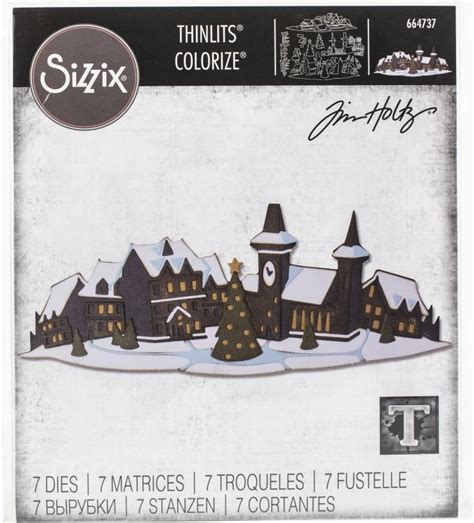 Sizzix Thinlits Die Set By Tim Holtz Holiday Village Colorize